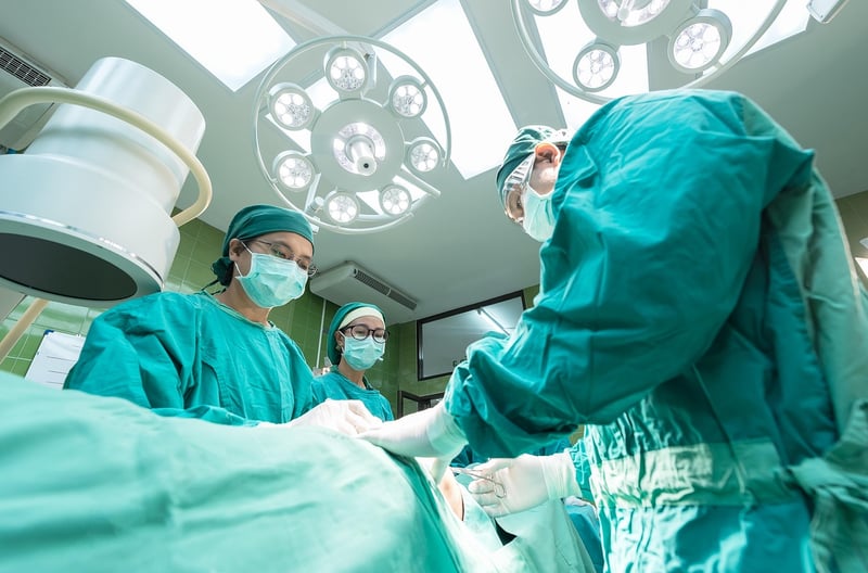 Radiologic technologist with x-ray